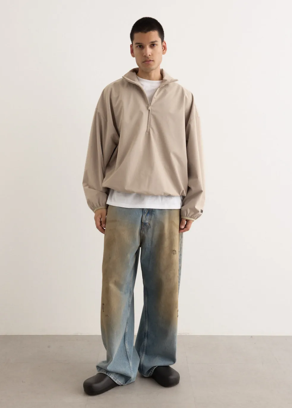 Sporty Nylon Half Zip