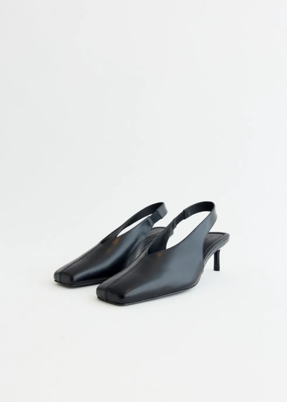 Square Toe Sling Back Heel