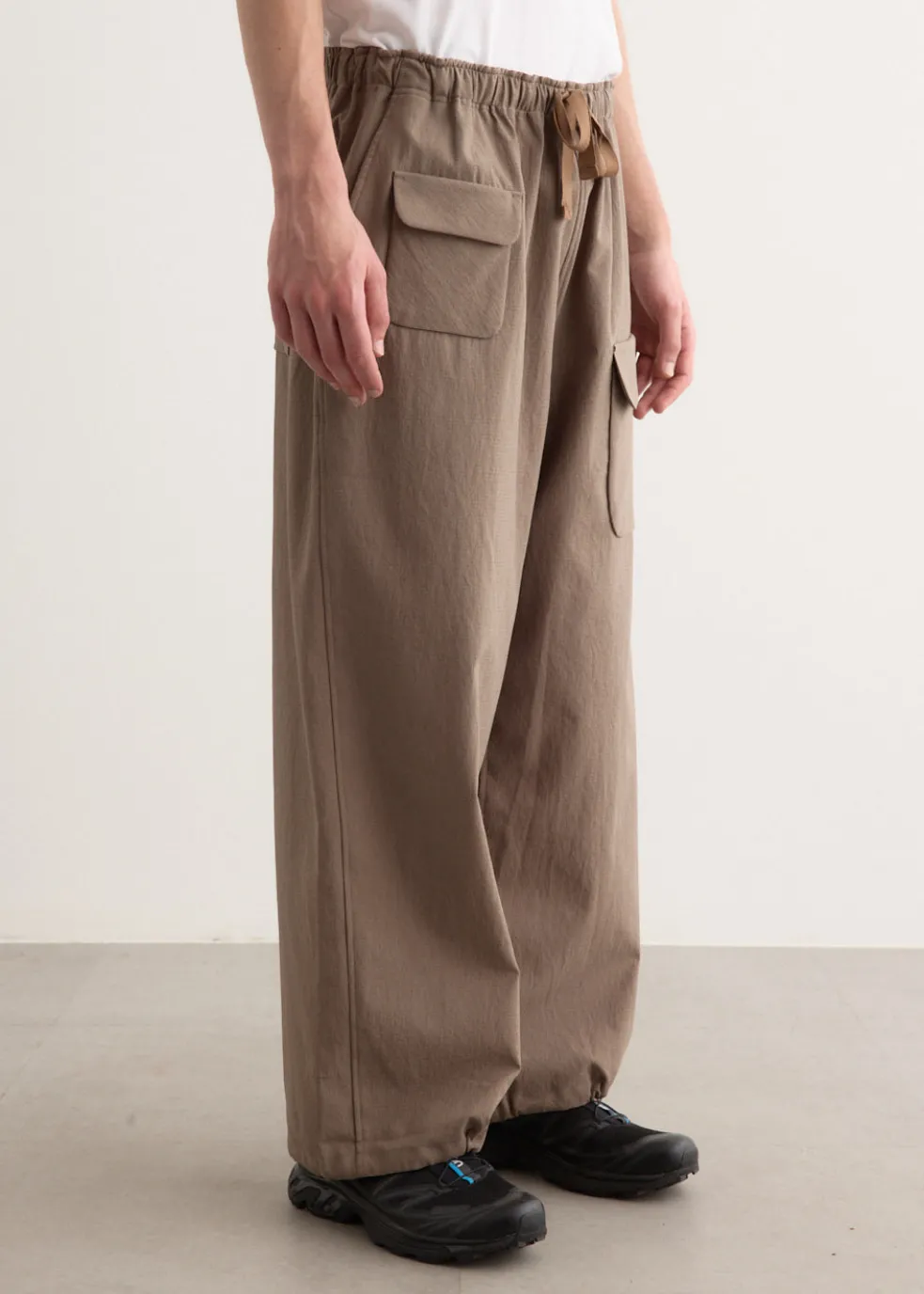 String Cuff Balloon Pants