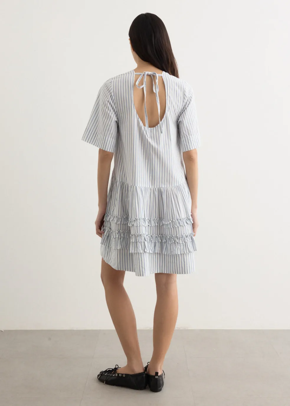 Stripe Cotton Mini Dress