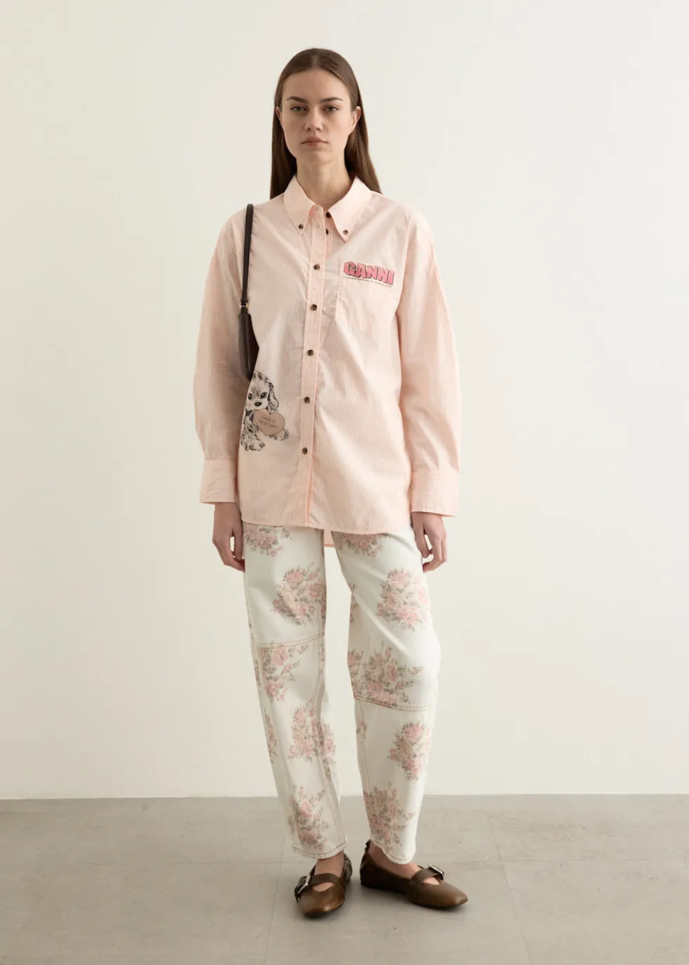 Stripe Cotton Oversized Shirt