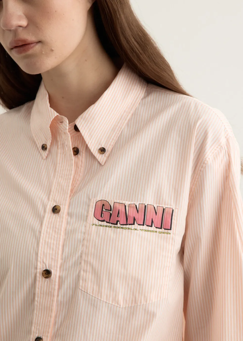 Stripe Cotton Oversized Shirt