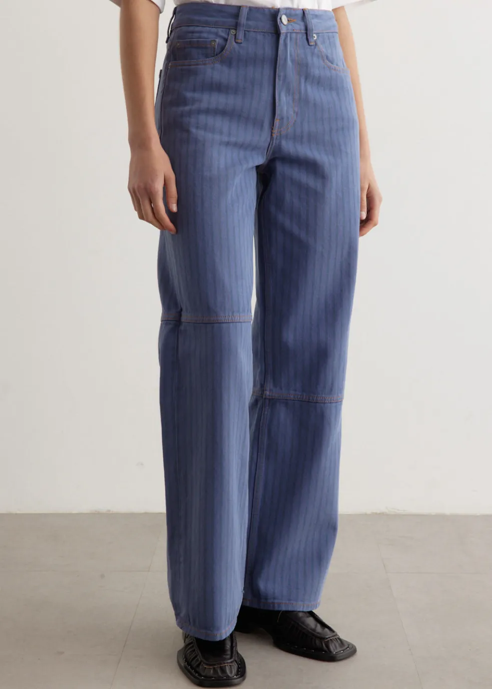 Stripe Overdyed Denim Jeans