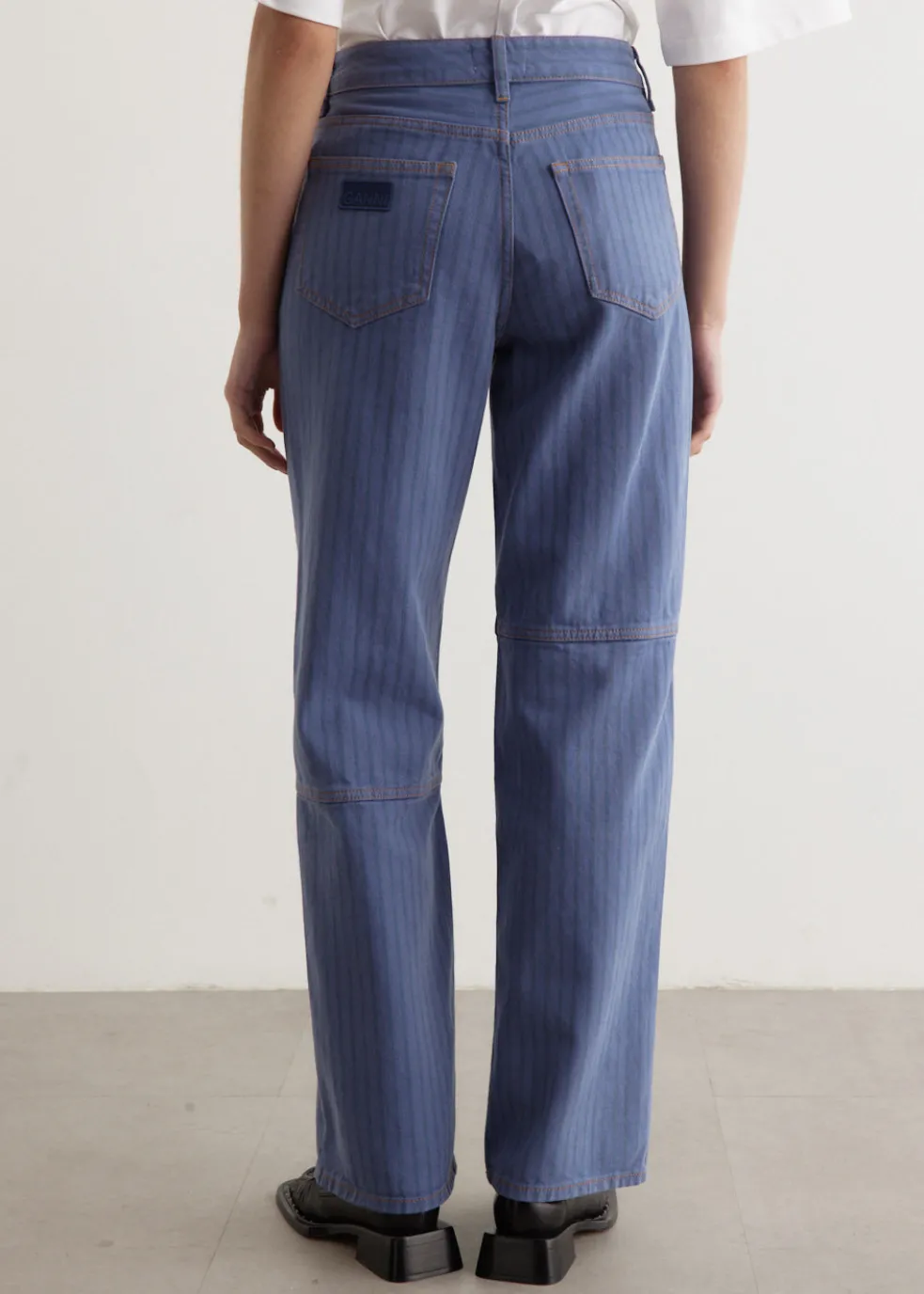 Stripe Overdyed Denim Jeans