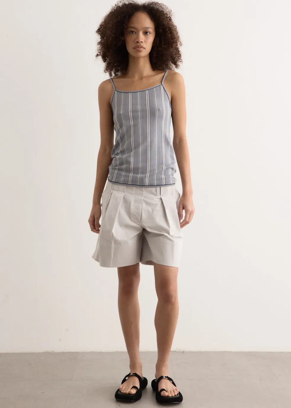 Stripe Sleeveless Knit Top