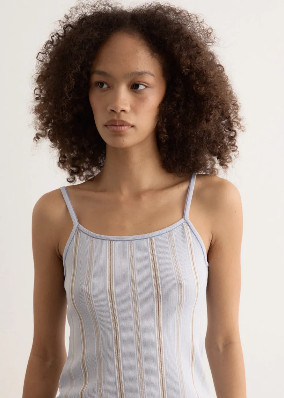 Stripe Sleeveless Knit Top