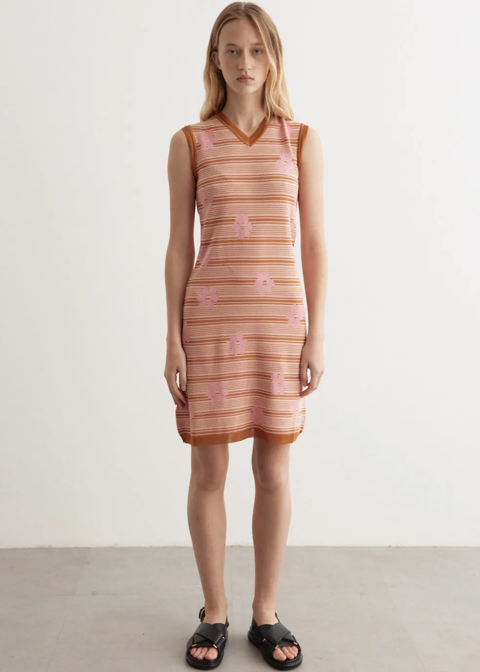 Striped Flowers Dress