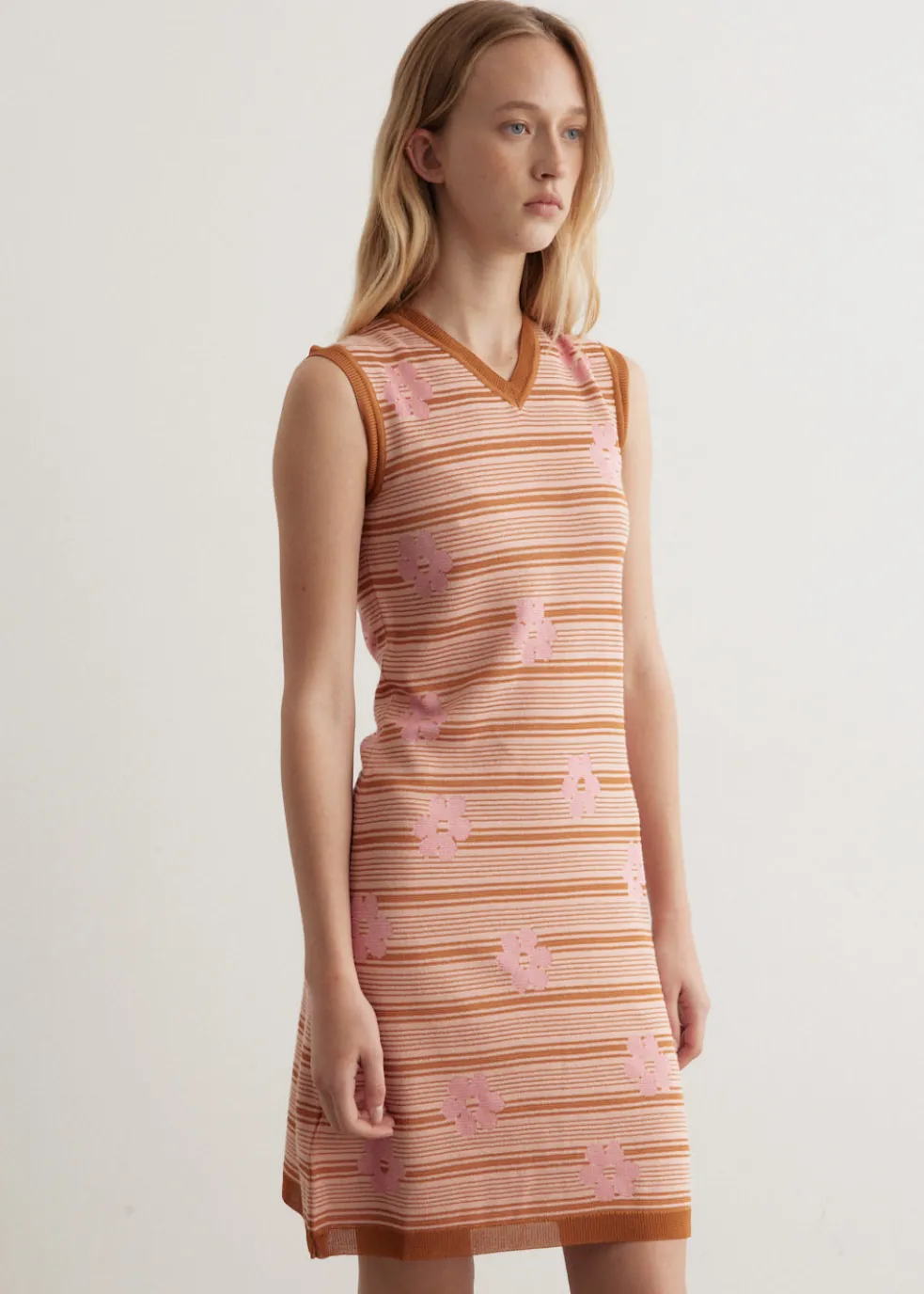 Striped Flowers Dress