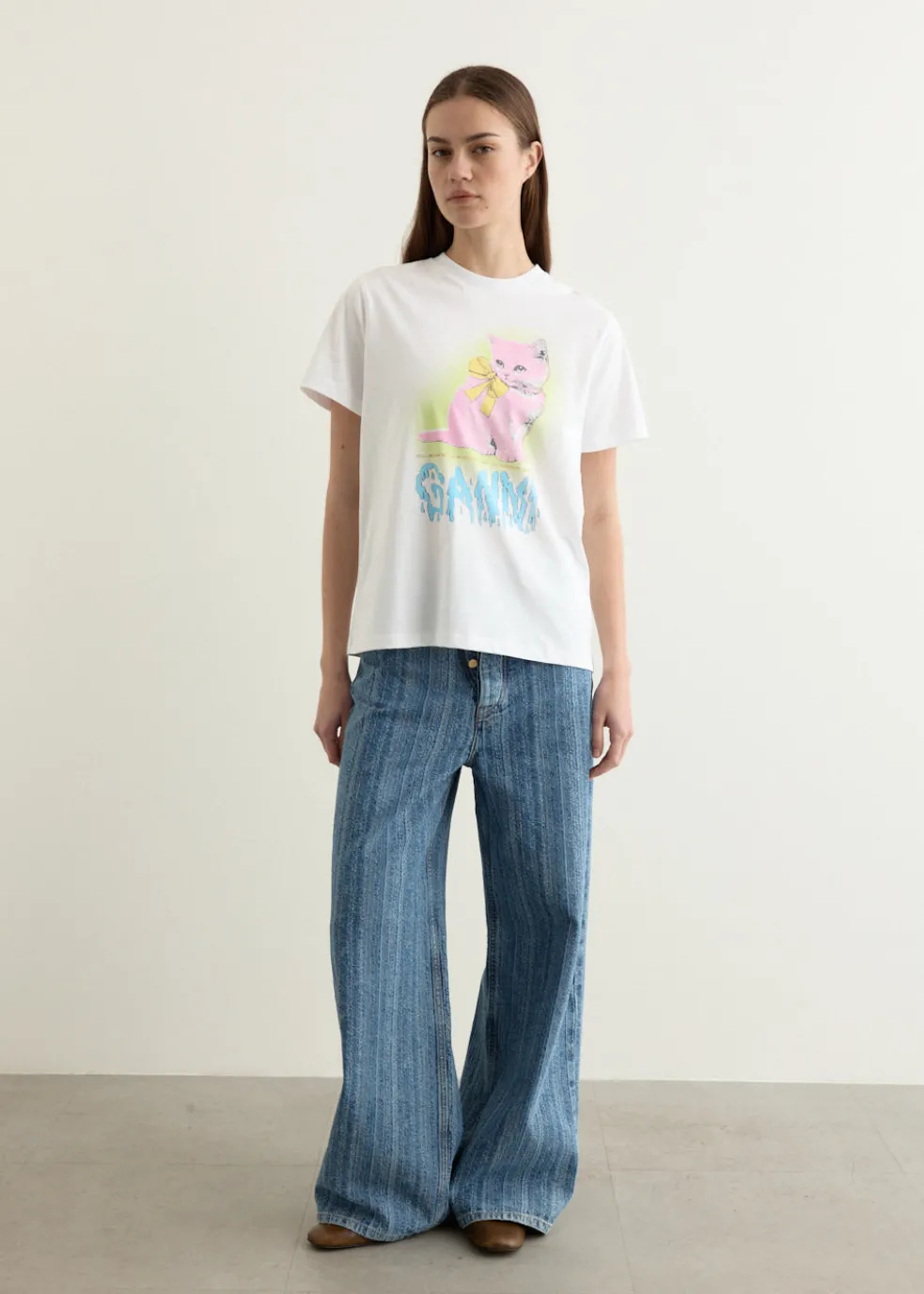 Structured Denim Double Fly Baggy Jeans