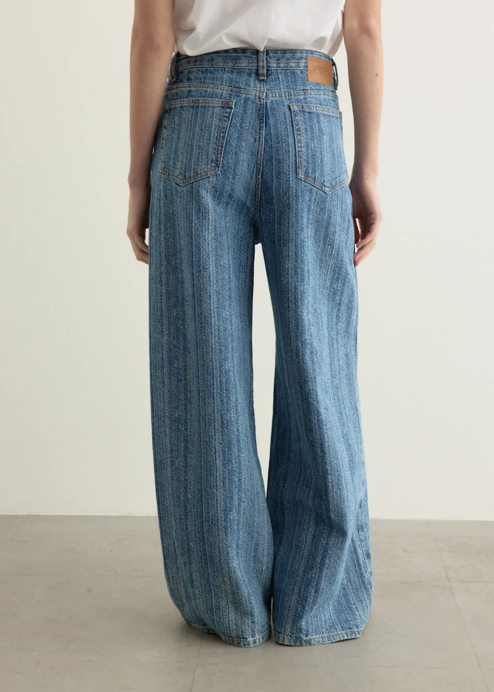 Structured Denim Double Fly Baggy Jeans