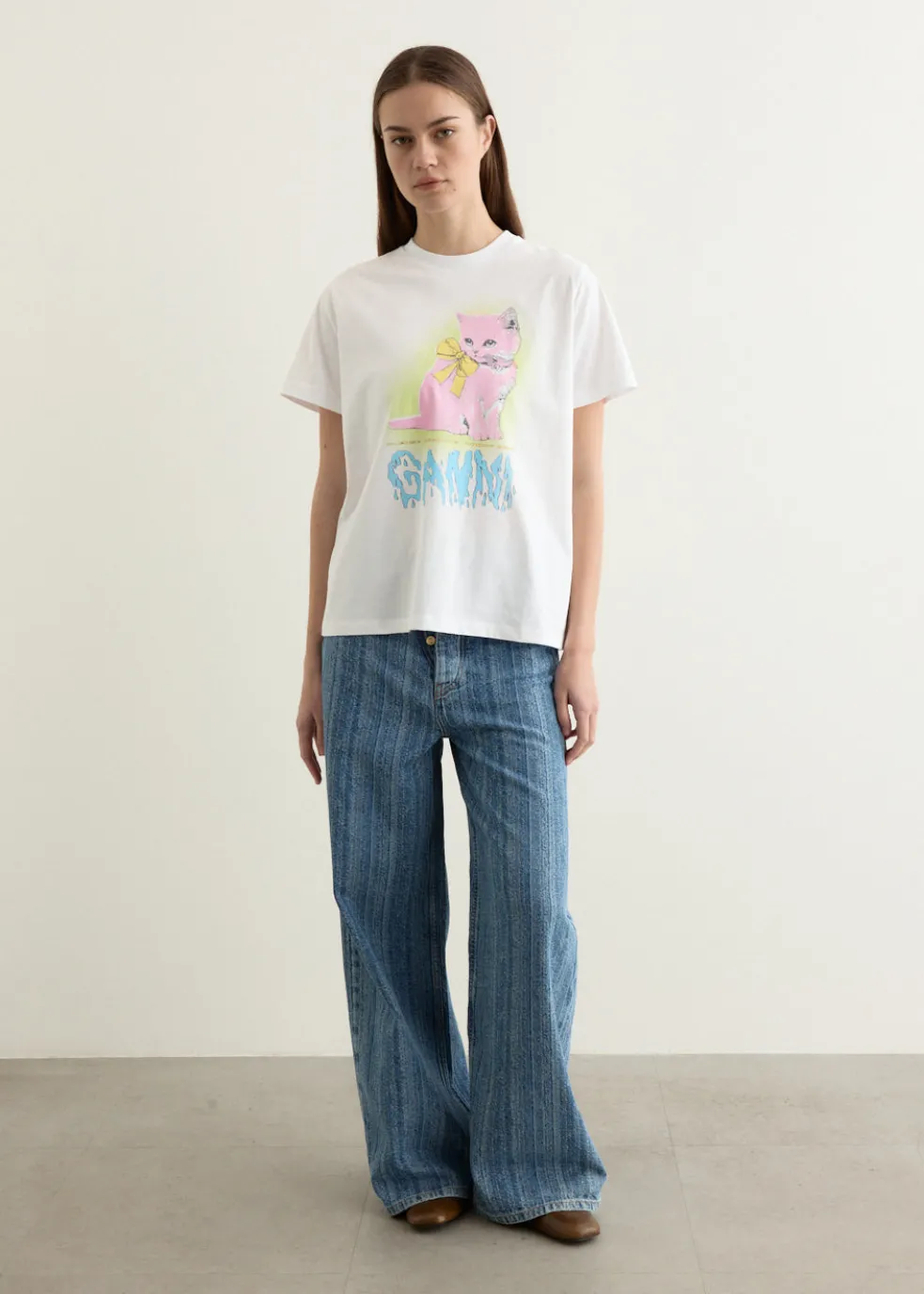 Structured Denim Double Fly Baggy Jeans