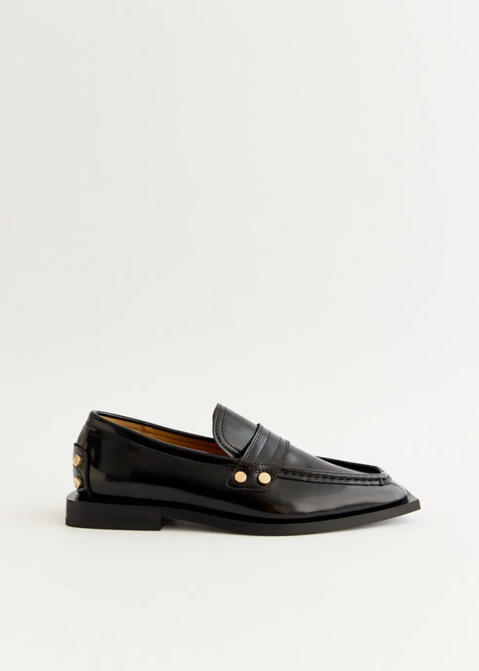 Studs Square Toe Loafers