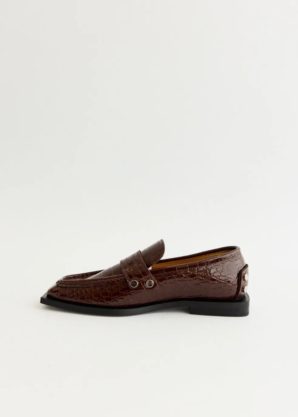 Studs Square Toe Loafers