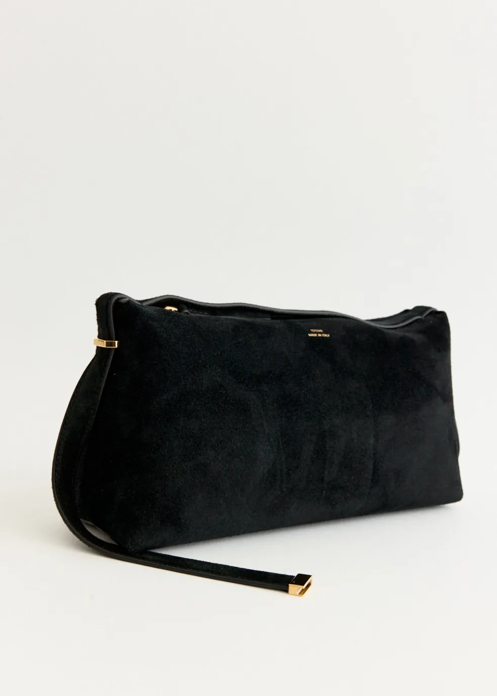 Suede Scoop Clutch