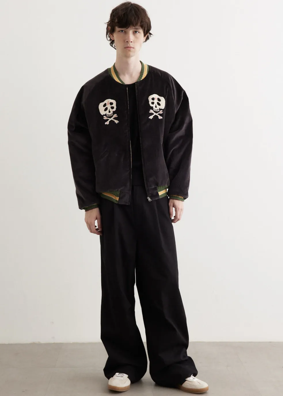 Sulfer Dyed Velvet Souvenir Jacket (RAINSKULL)