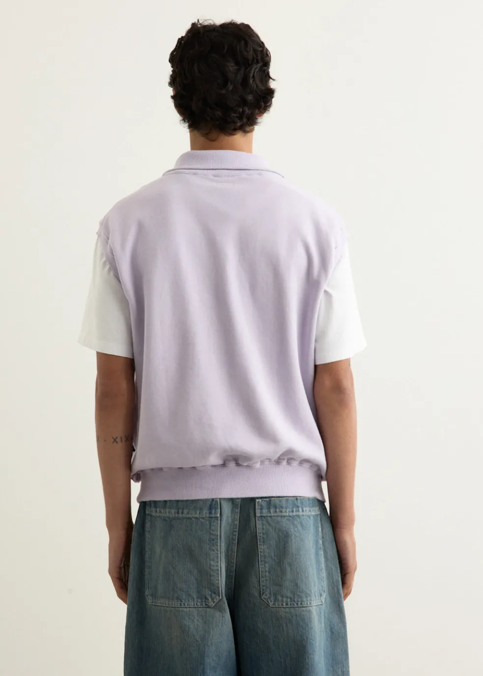 30/-SWT Knit Half Zip Vest (KO.U)