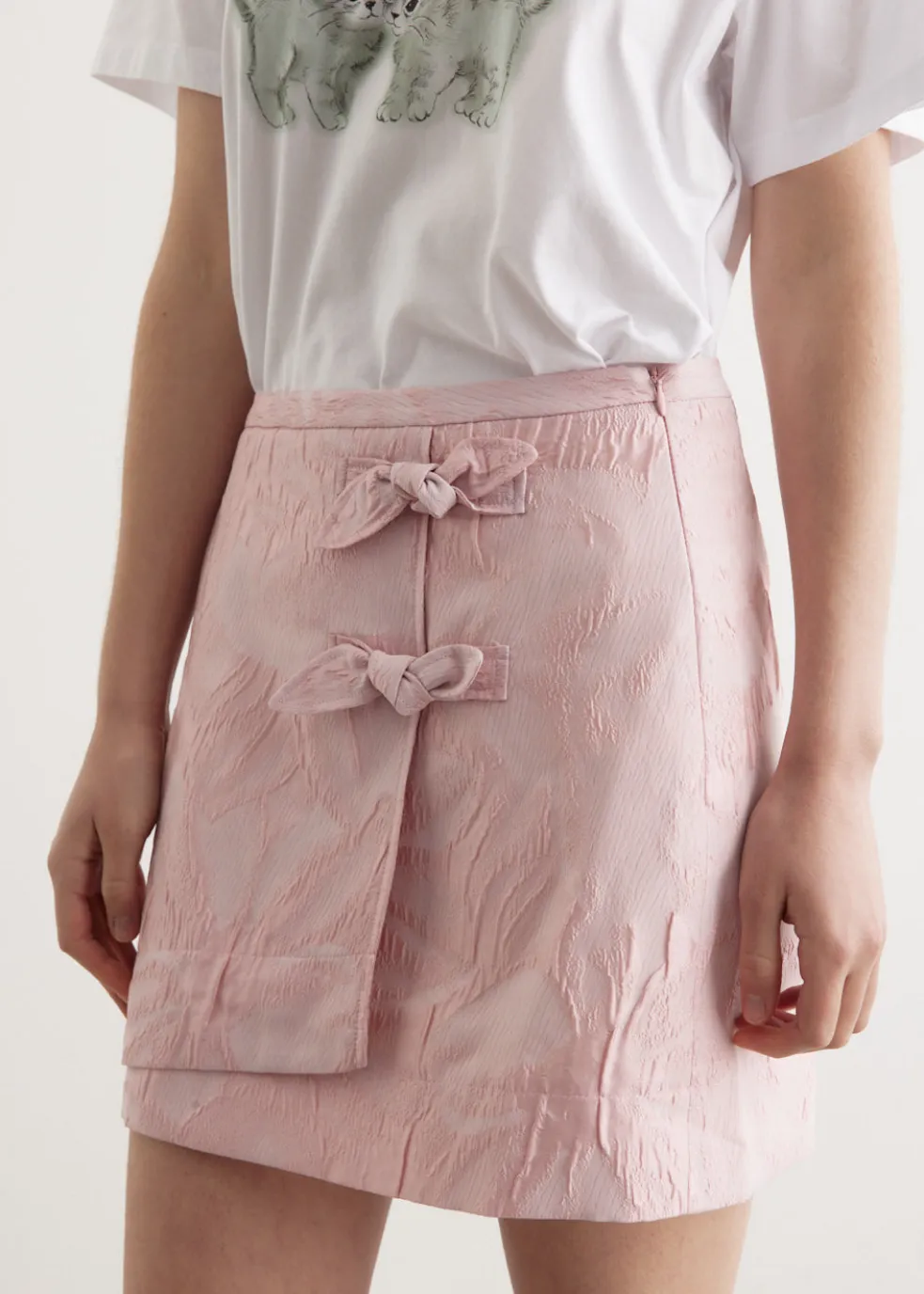 Textured Cloque Mini Skirt