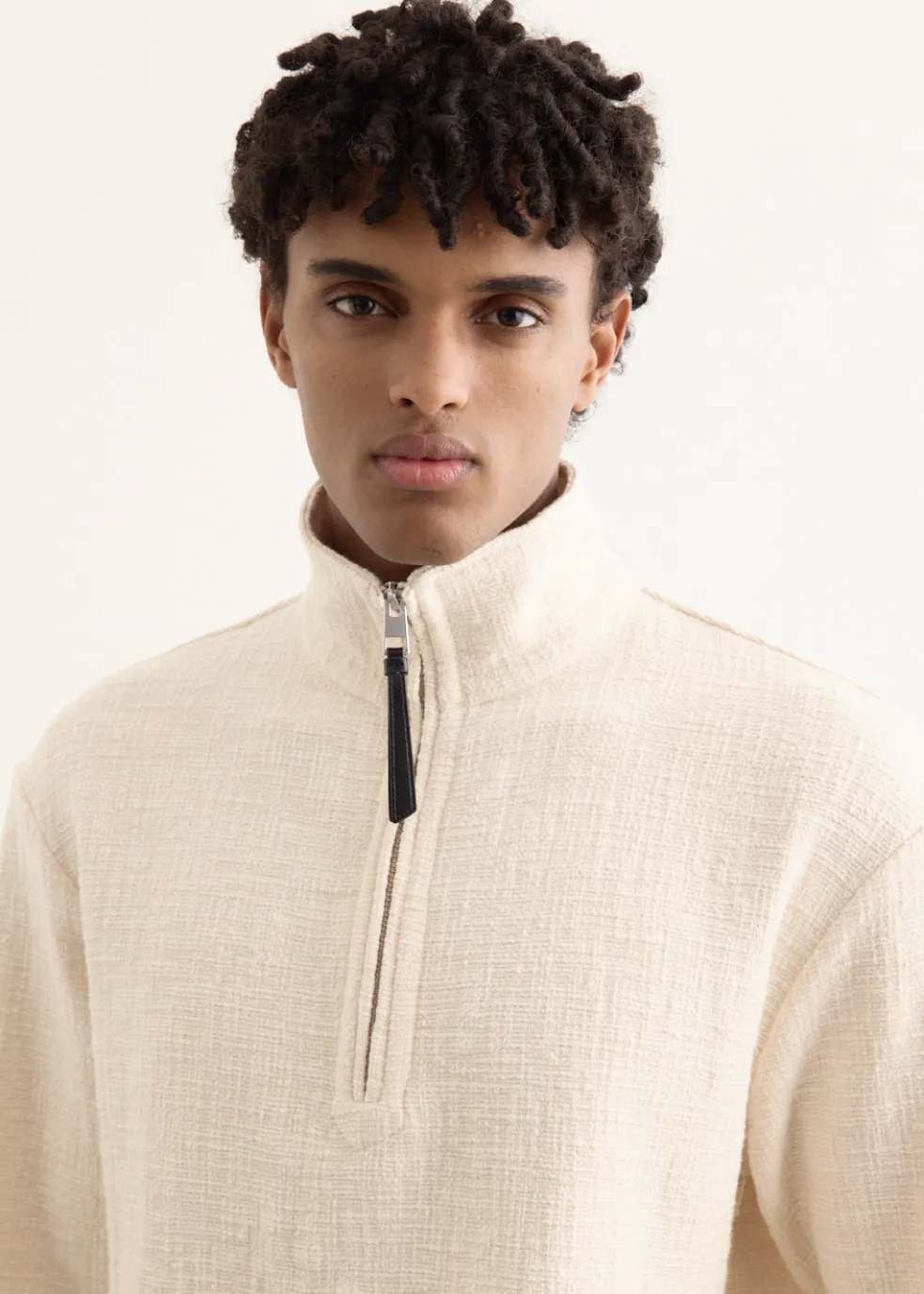 Textured Cotton Pullover