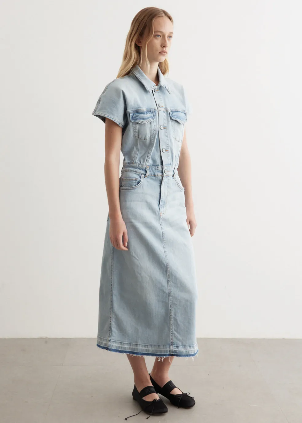 Tint Denim Midi Dress