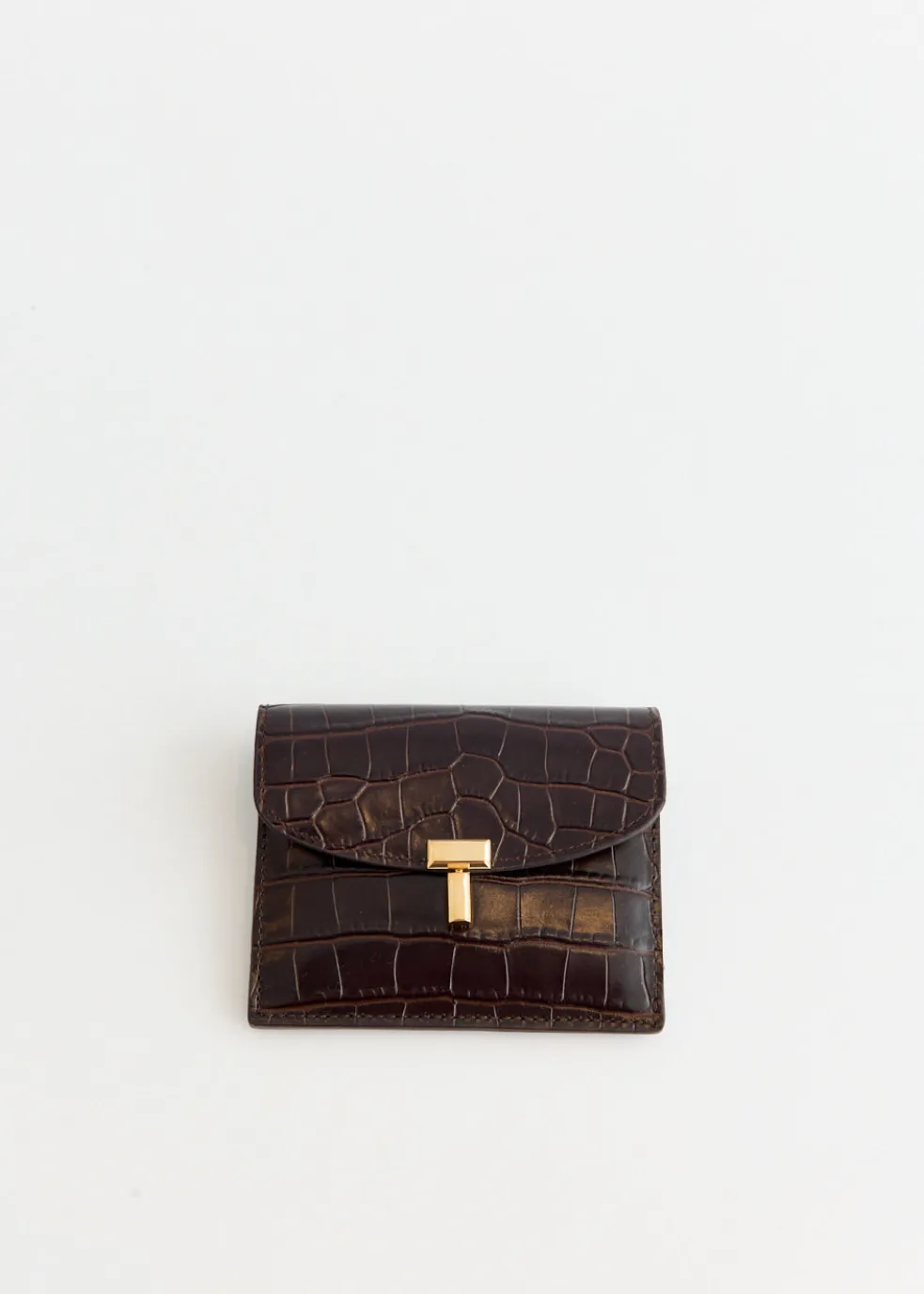 T-Lock Croco-Embossed Cardholder