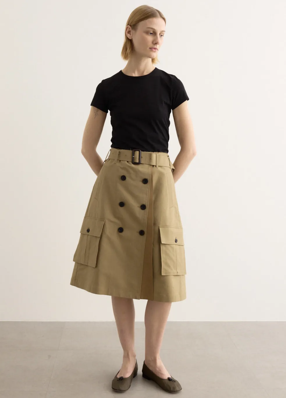 Trench Pleats Skirt