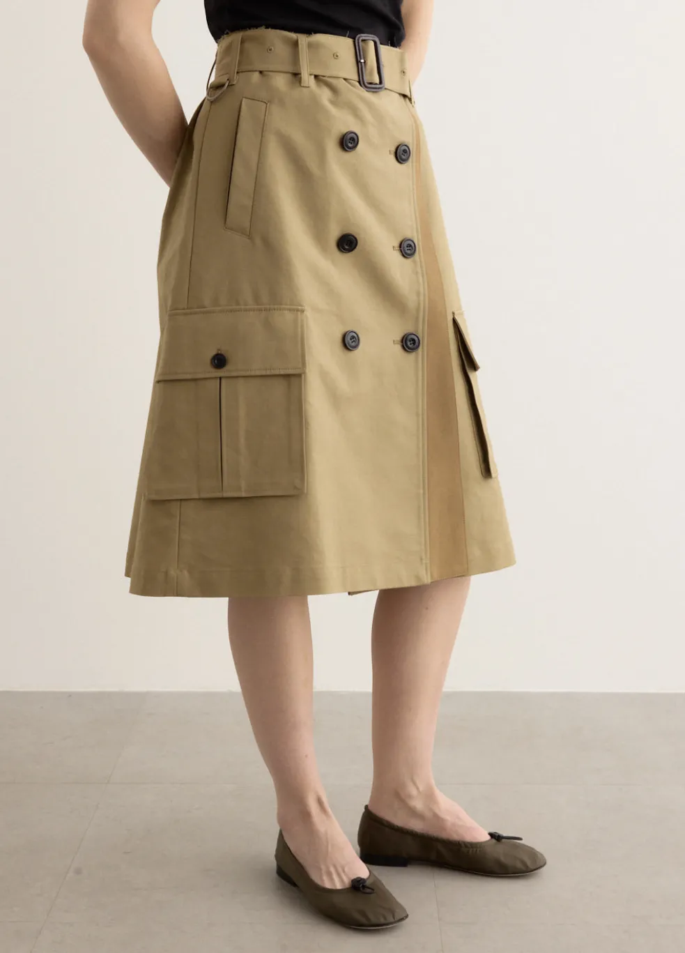 Trench Pleats Skirt