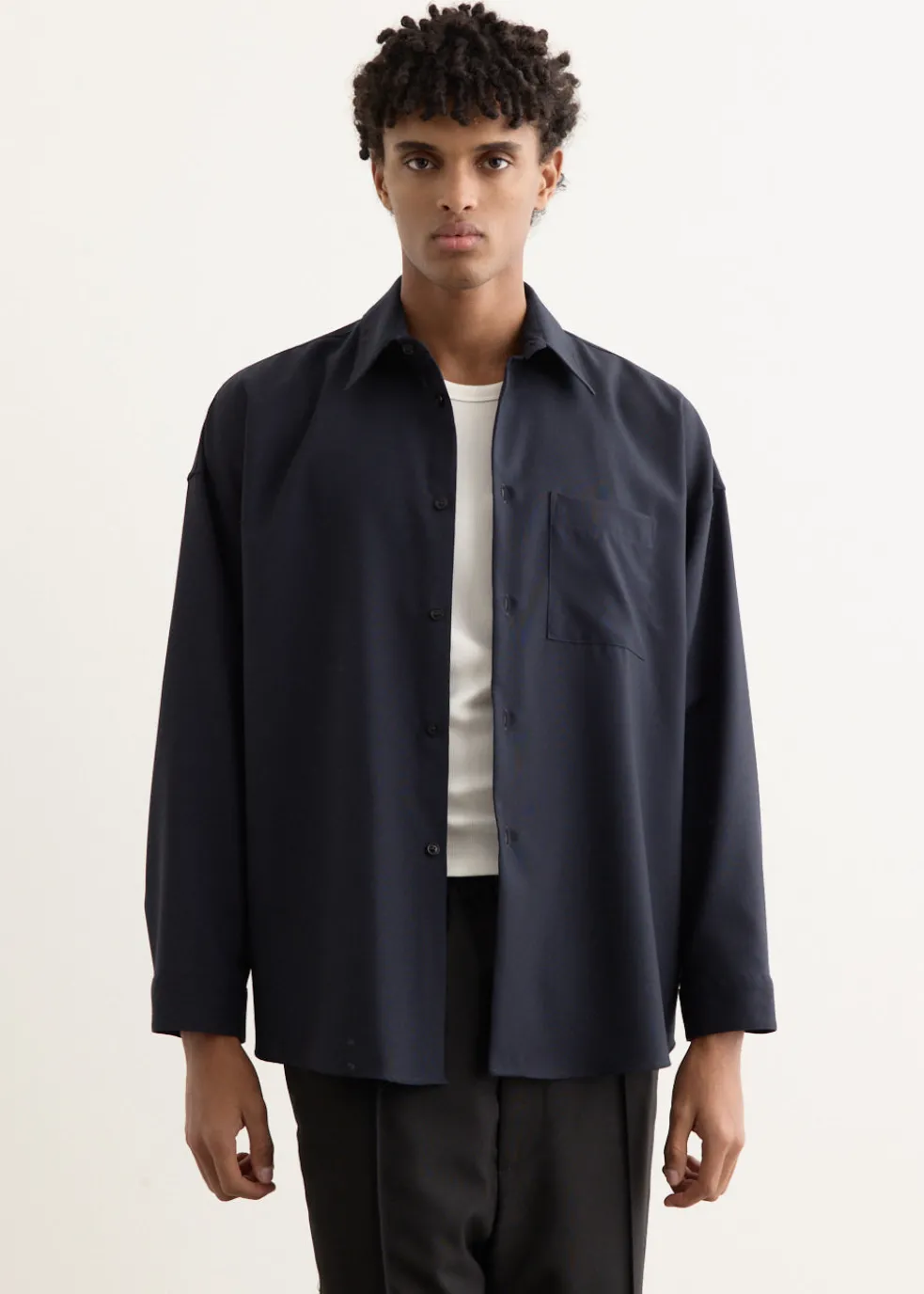 Tropical Wool Long Sleeved Shirt