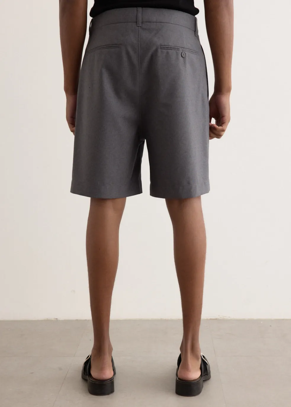 Tropical Wool Pleat Shorts