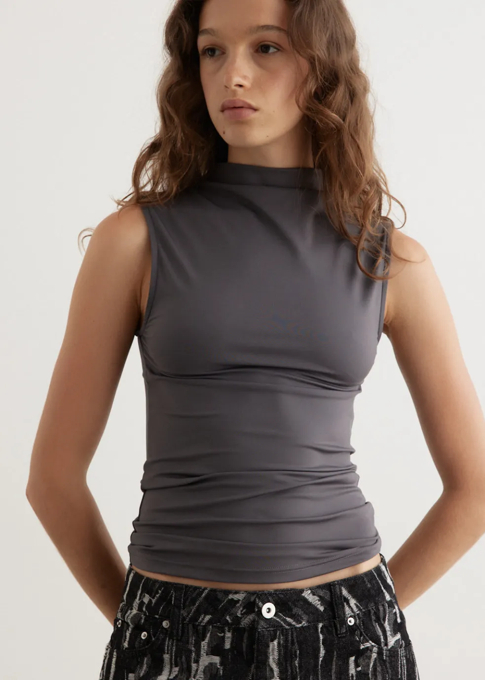 Tyne High Neck Tank Top