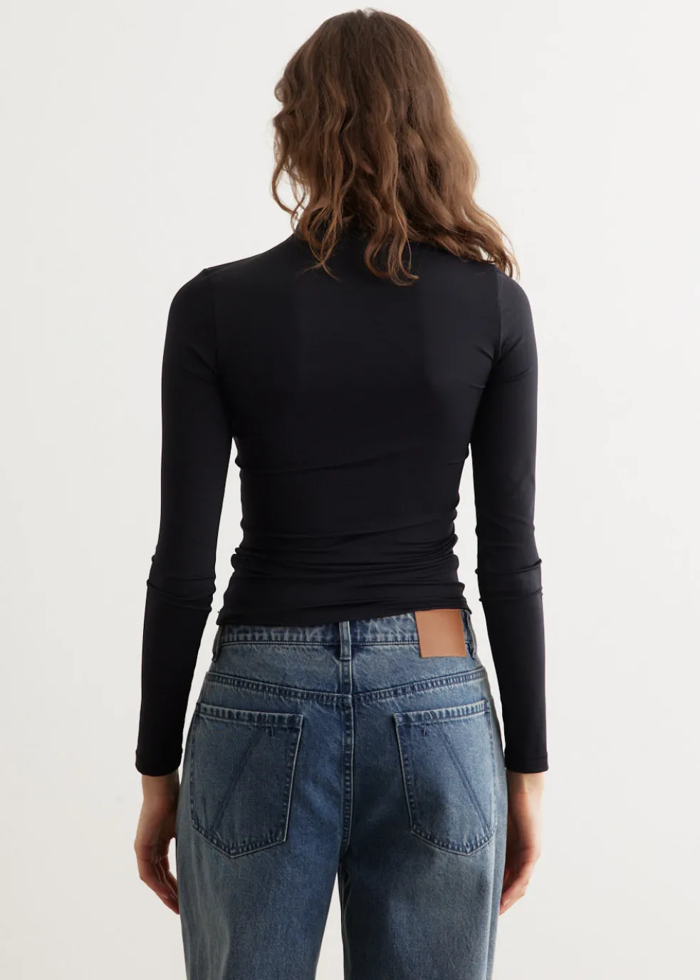 Tyne Long Sleeve Mock Neck Top
