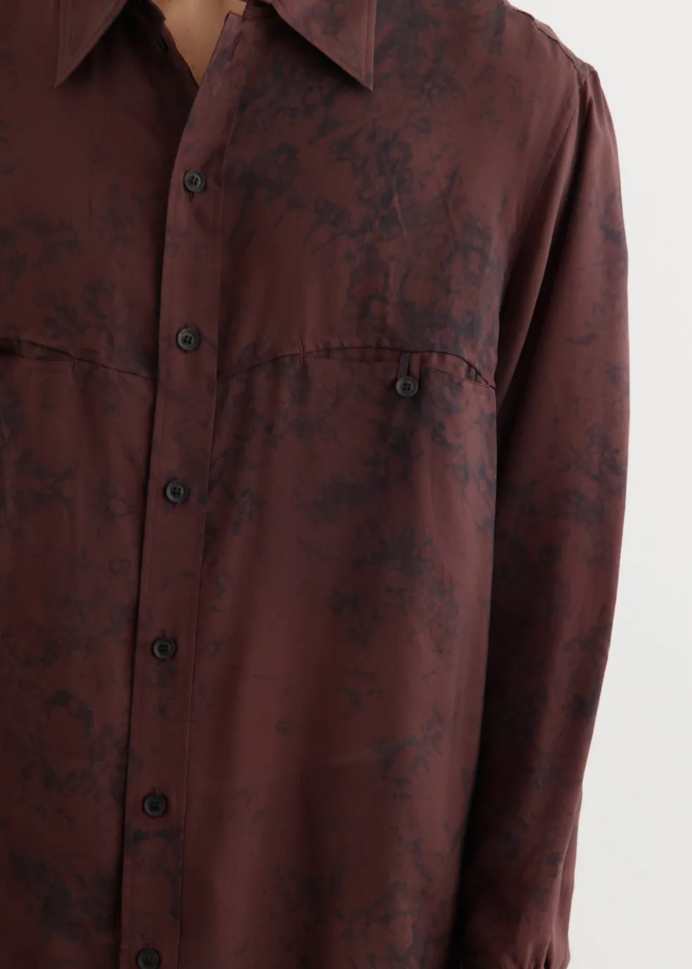 Uneven Dyed Panel Shirt