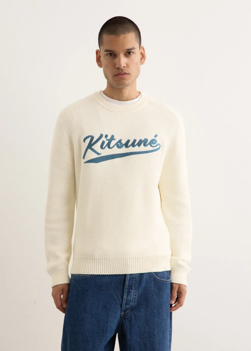 Varsity Embroidered Mesh Jumper