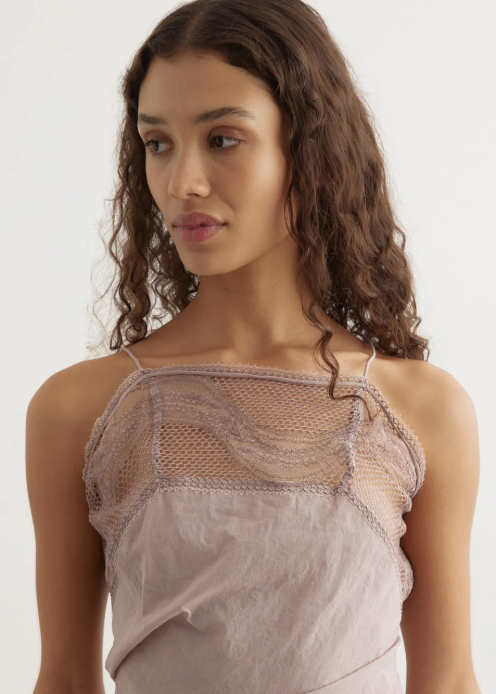 Vellum Lace Cami Dress