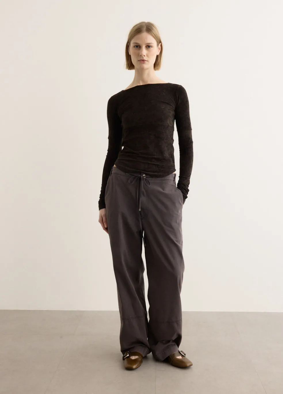 Velvet Corset Point Sleeve Top