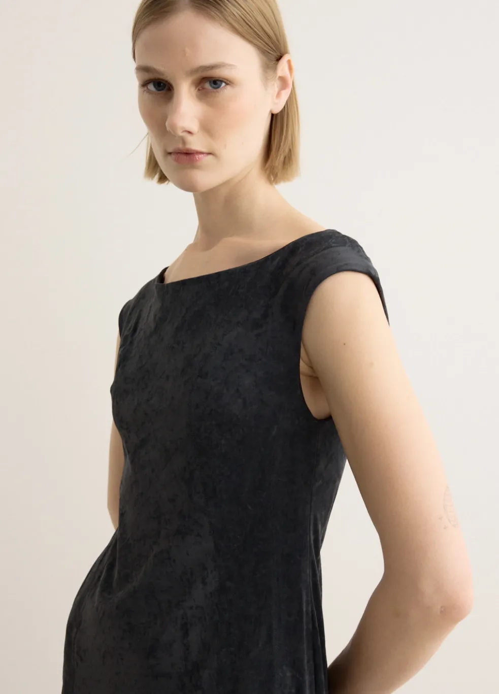 Velvet Tunic Mini Dress