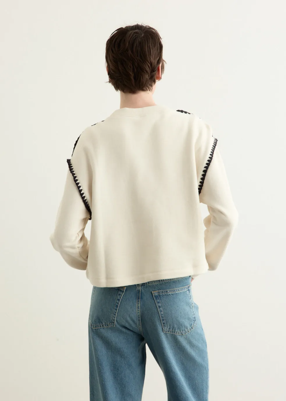 Vintage Terry Blanket Stitch Pullover