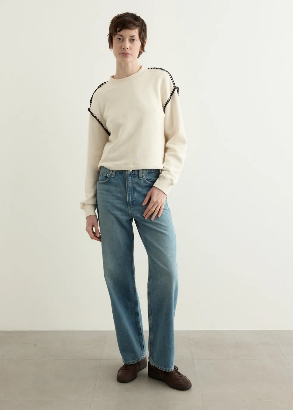 Vintage Terry Blanket Stitch Pullover