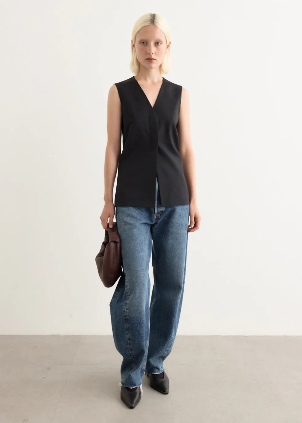 Waist Point Wool Vest