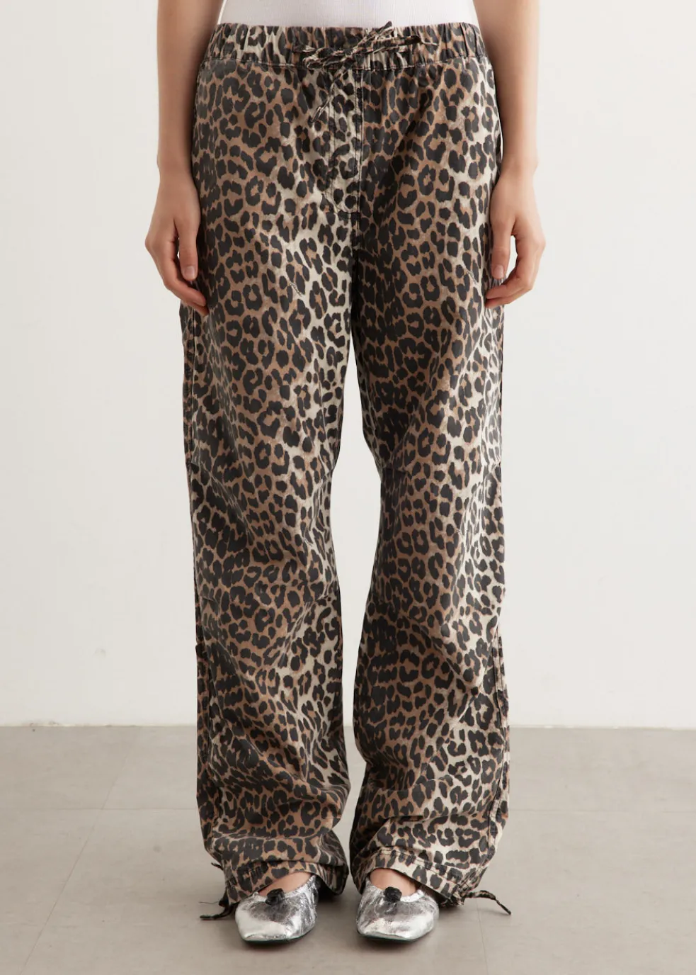 Washed Cotton Canvas Drawstring Pants