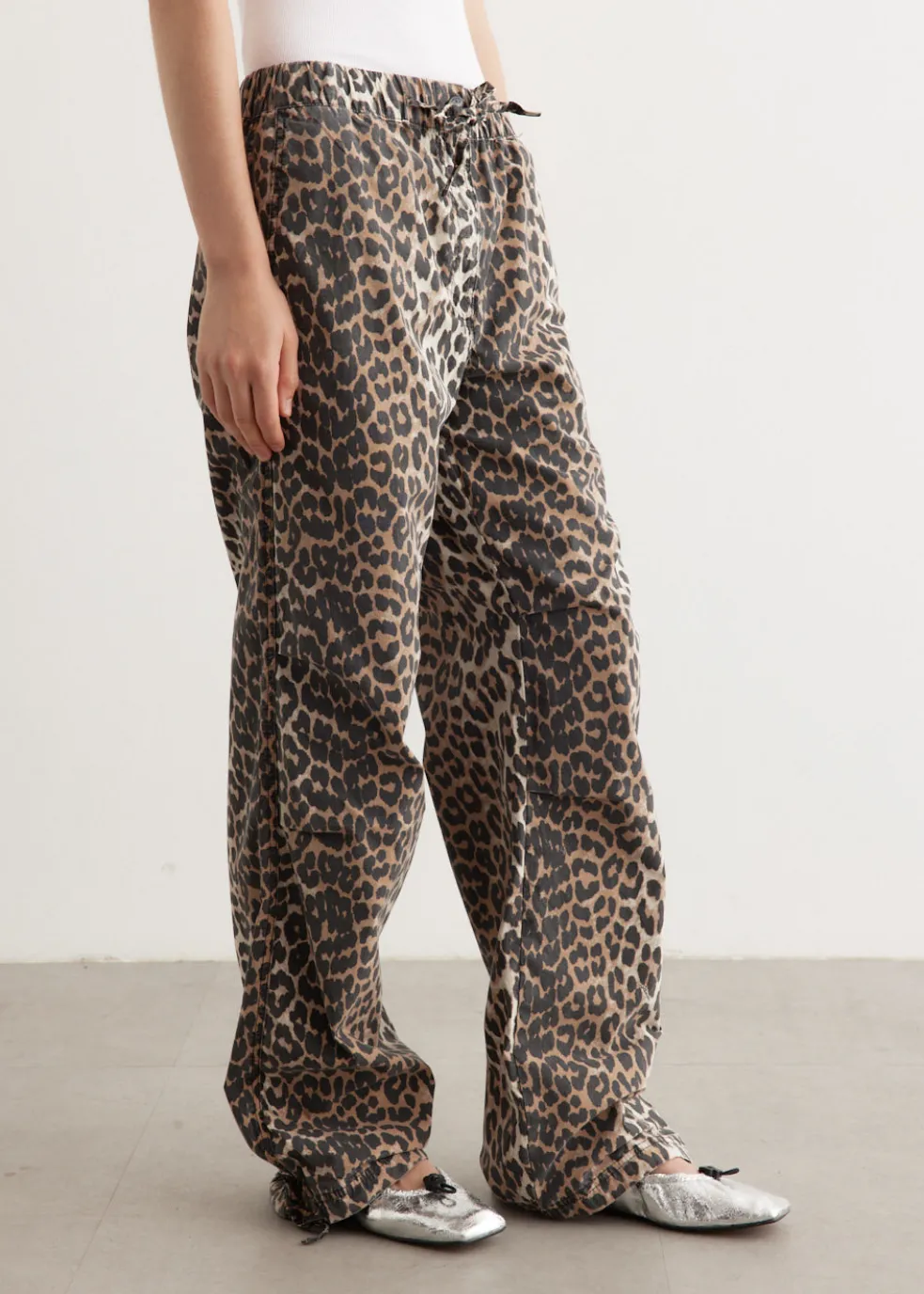 Washed Cotton Canvas Drawstring Pants