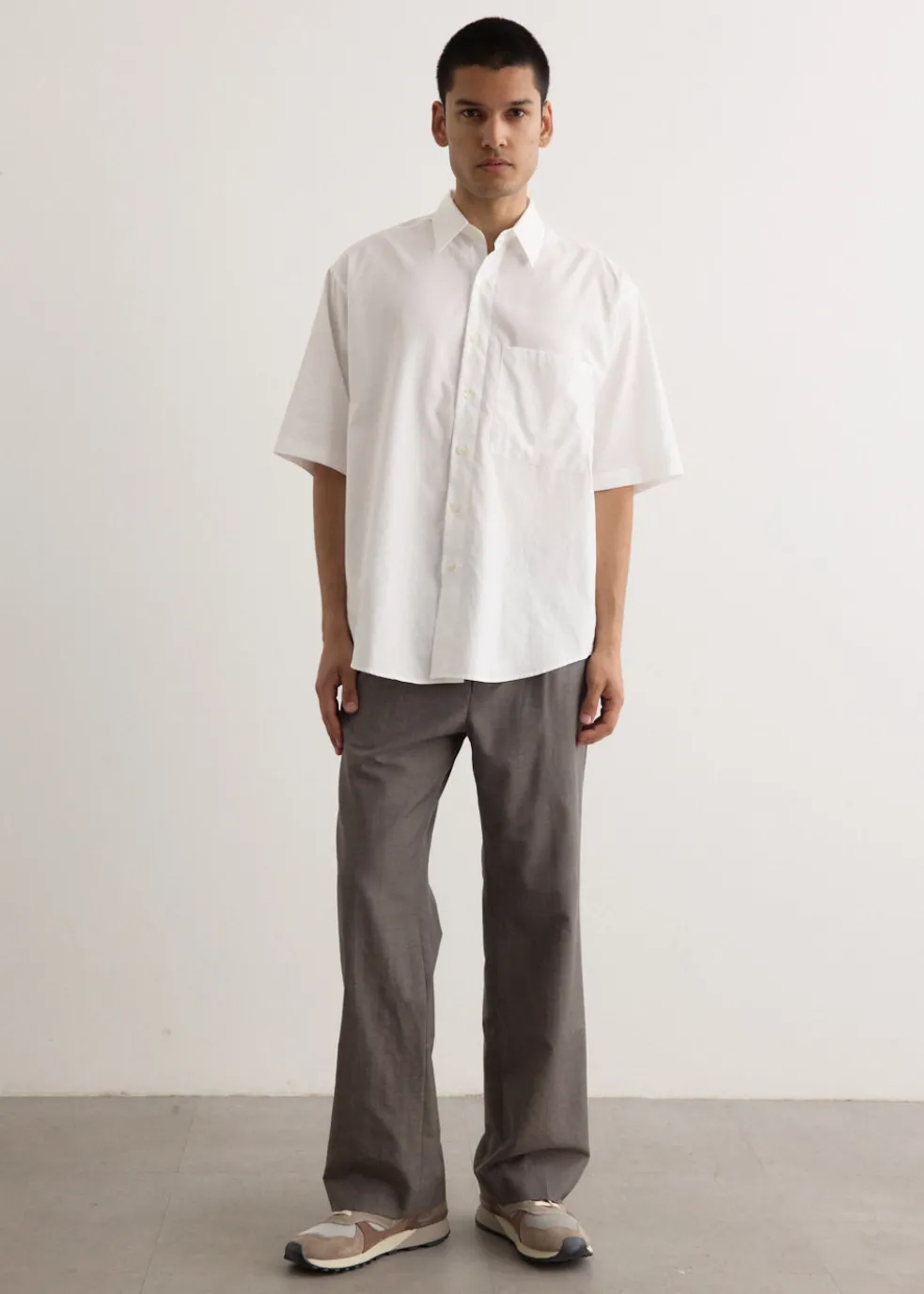 Washed Finx Twill Big Half Sleeved Shirt