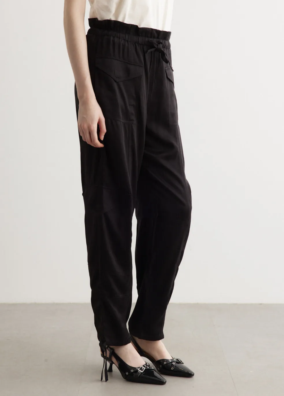 Washed Satin Pocket Pants