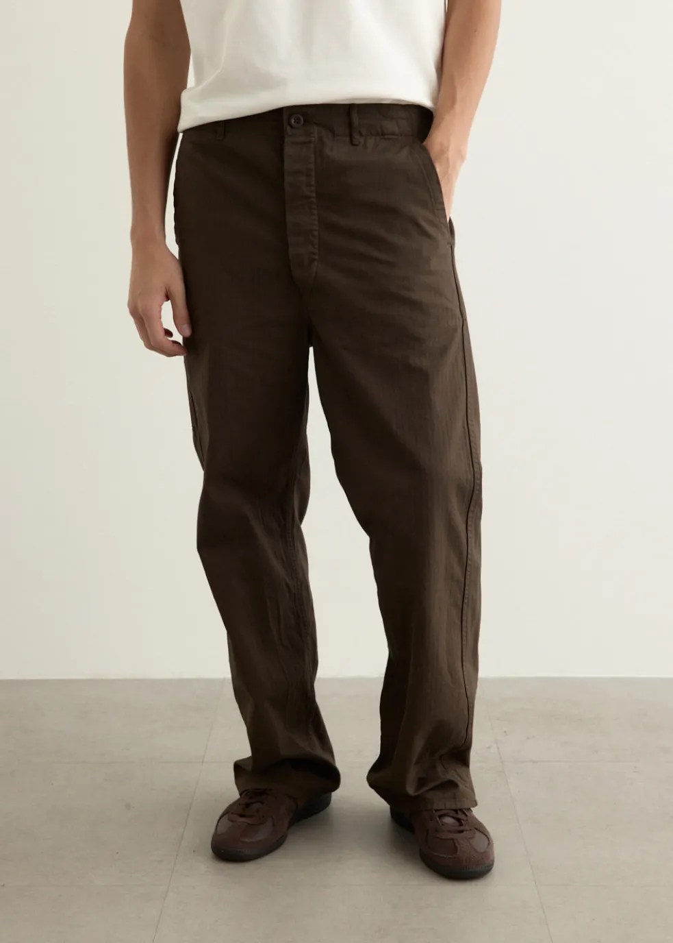 Wide Fit French Work Pants