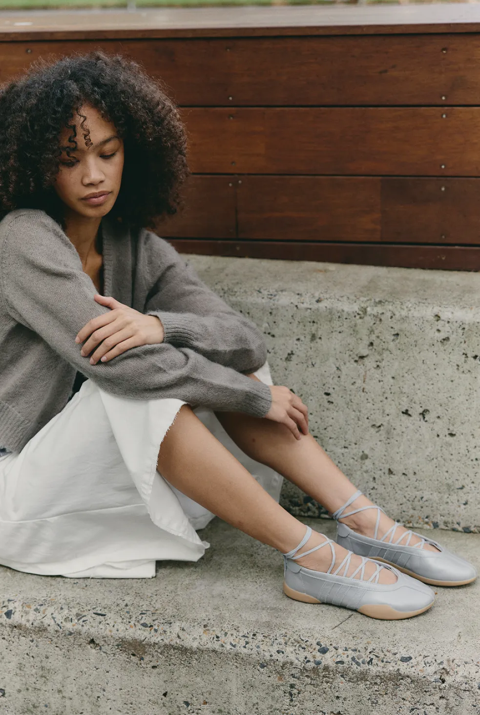 Women's Taekwondo Mei 'Silver Metallic' Ballet Sneakers