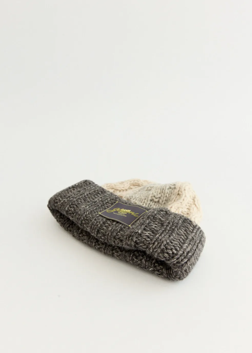 Wool Cotton Mix Knit Beanie