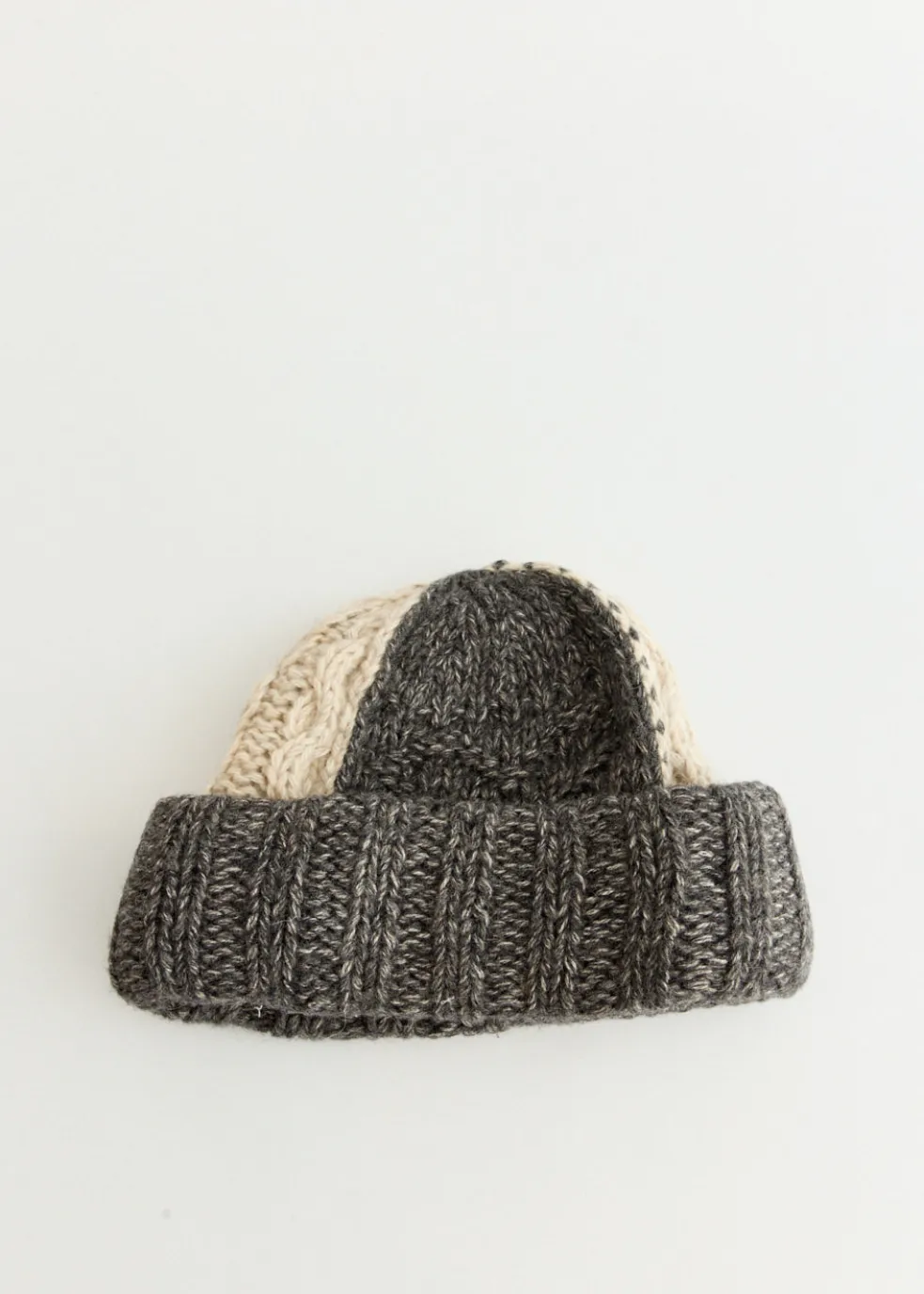 Wool Cotton Mix Knit Beanie