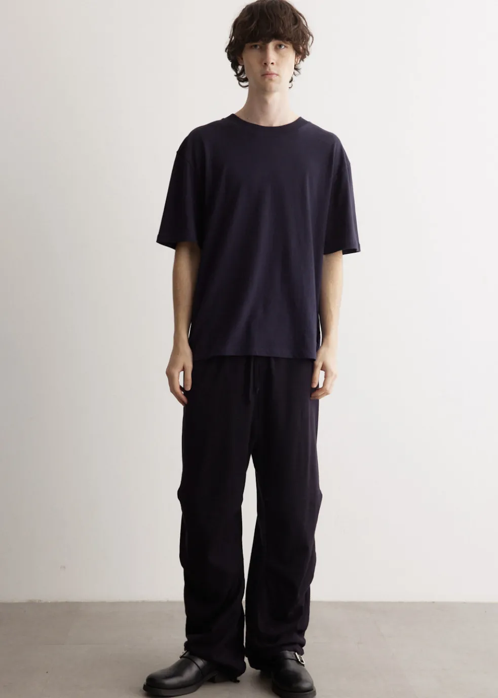 Wool Knit Knee Tucked Pants