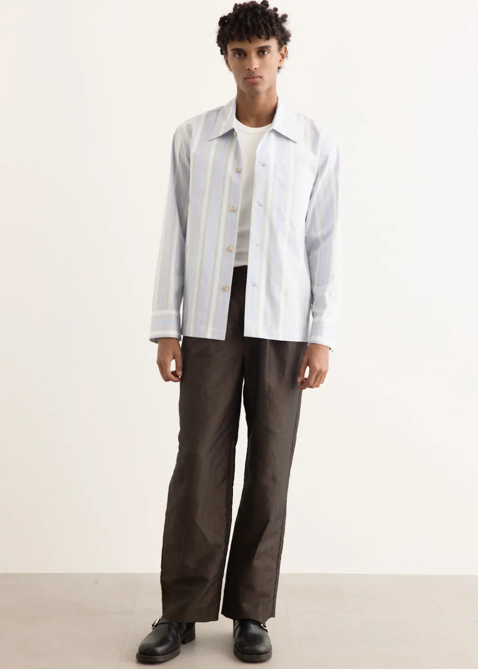 Wool Linen Tailored Trousers