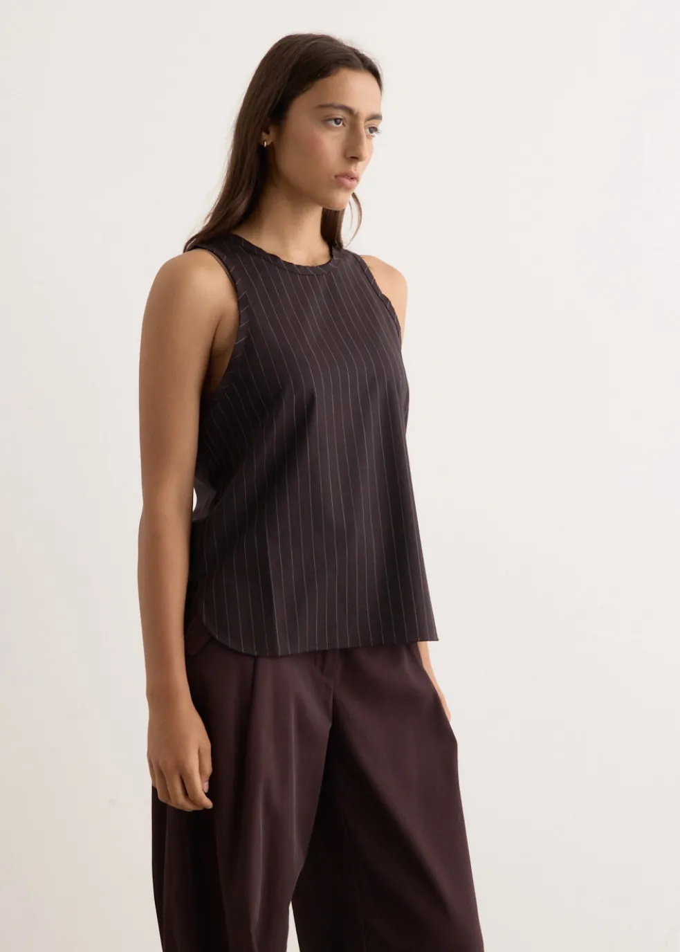 Wool Pinstripe Tank