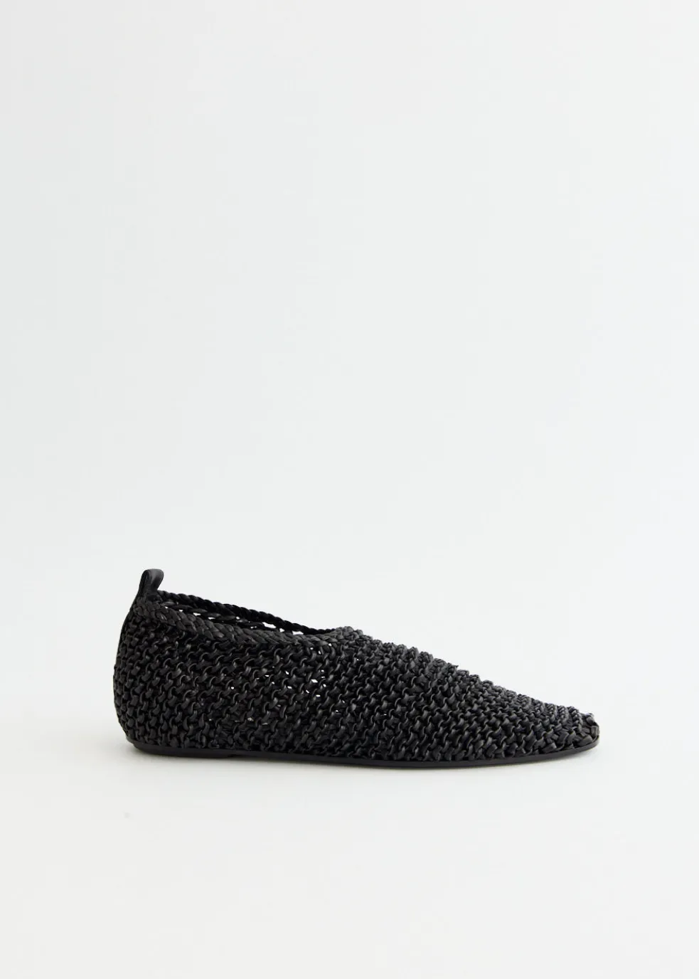 Woven Leather Ballerinas
